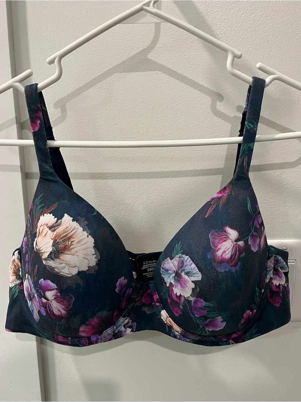 Soma Embraceable Perfect Coverage Underwire Full Coverage Floral Bra 38D